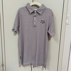 Garb Texas A&M Boys Polo - sz 5-6, sz S - striped, comfy